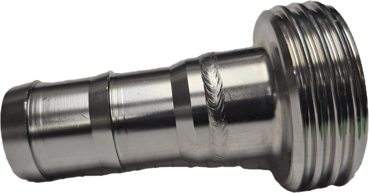 Threaded hose connector VA 1/3 WKN. with solid grommet 25 mm