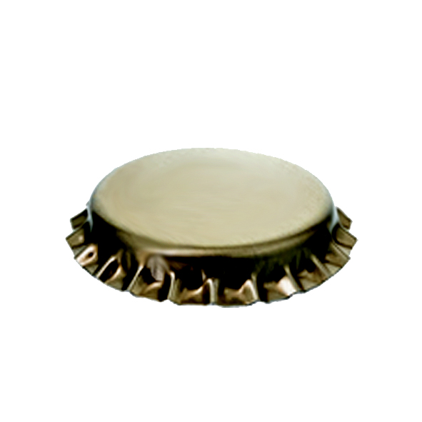 Kronenkorken CC 26 mm kurz, 100 Stk. gold