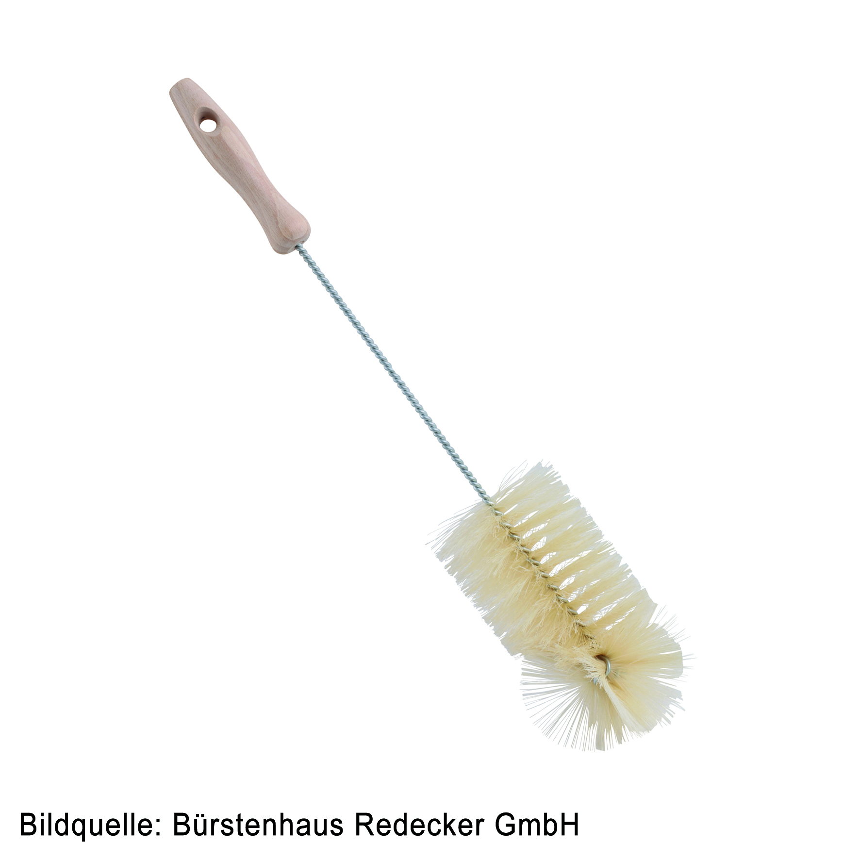 Flaschenbürste für Flaschen mit größerer Öffnung 6 cm D., 35 cm lang, Borste