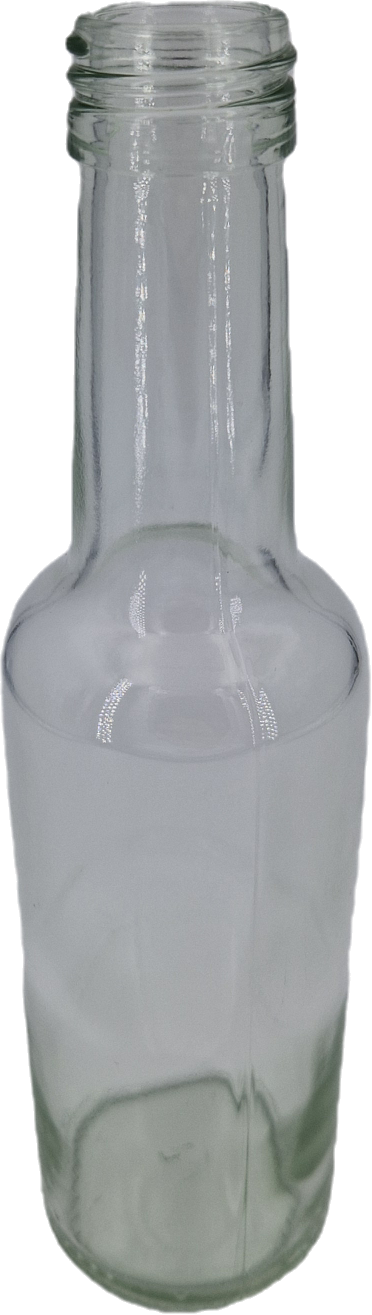 Flasche Geradhals 250 ml, weiß, PP28