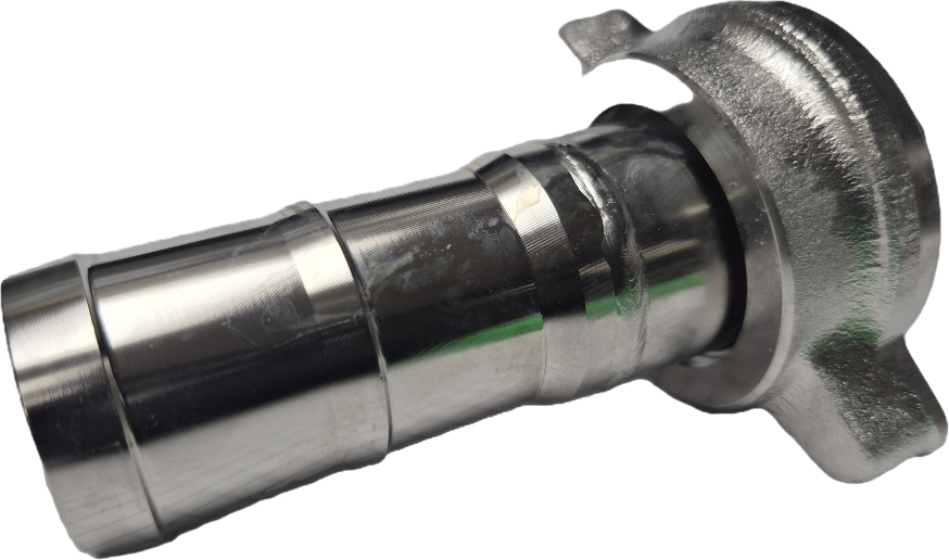 Tapered hose nozzle VA 2/3 solid spout with wing nut WKN/32 mm