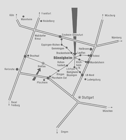 Karte zur Anfahrt Gweins