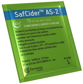 Trockenreinzuchthefen SafCider AS-2,  5 g Gebinde