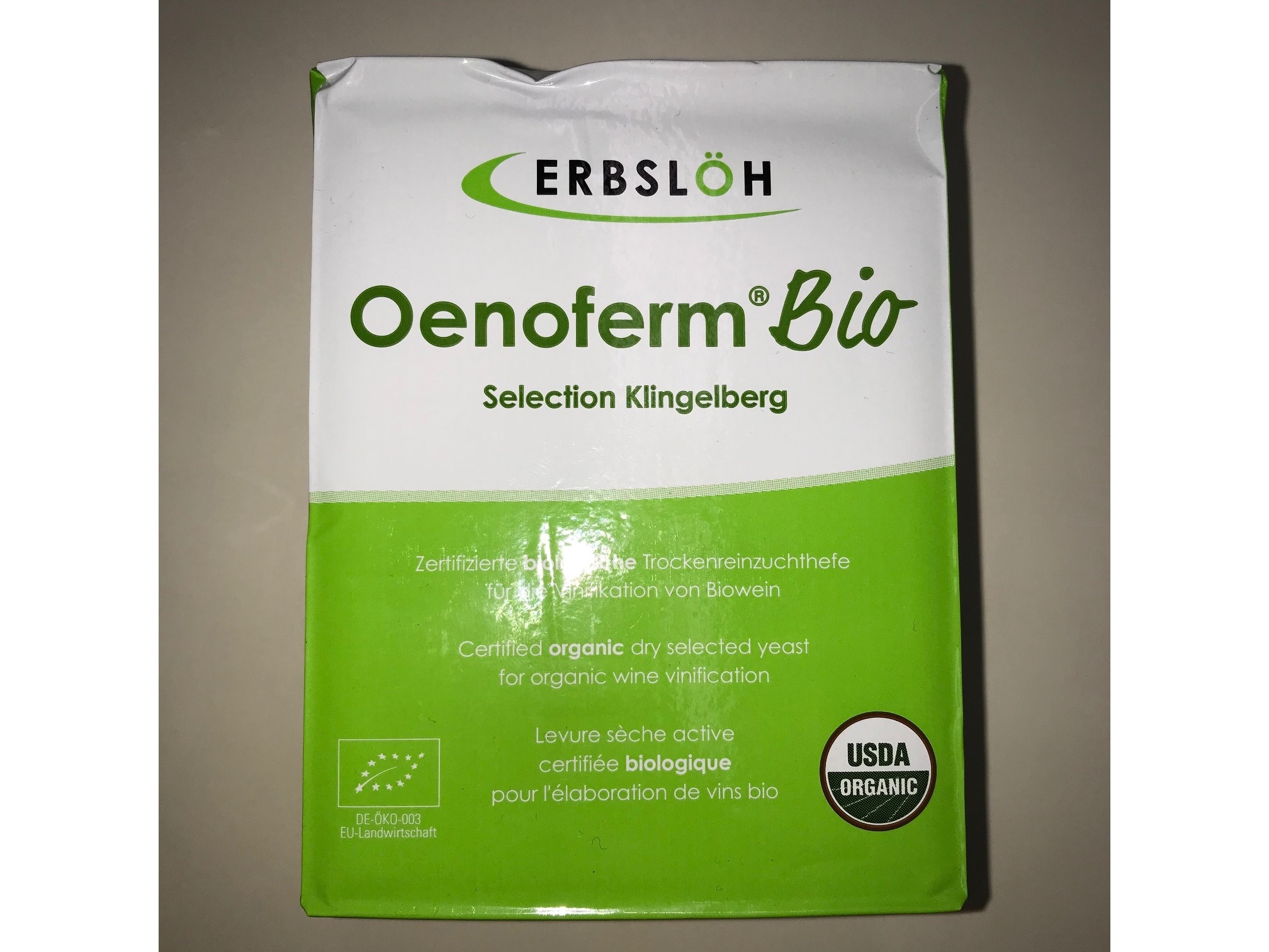 Oenoferm® Bio F3,  DE-ÖKO-022,  0,5 kg Gebinde, Preis pro 1 Kilo