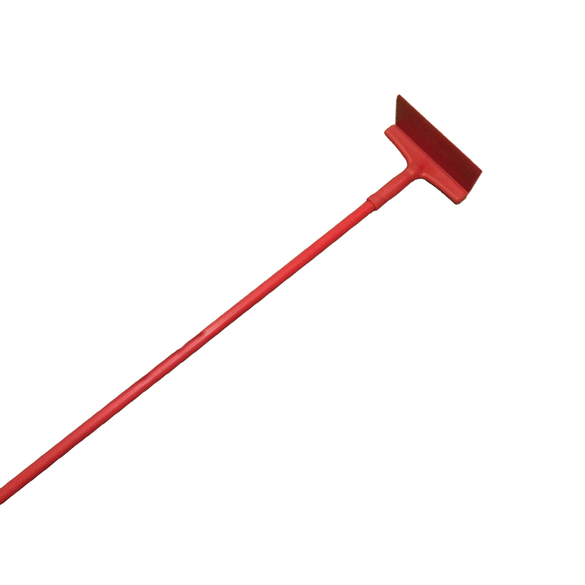 Schaber rot, abgewinkelt, mit Stiel 130 cm
