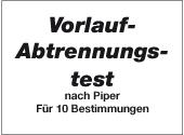 Vorlauf-Abtrennungstest-Nachfüllreagenzien für 10 Tests