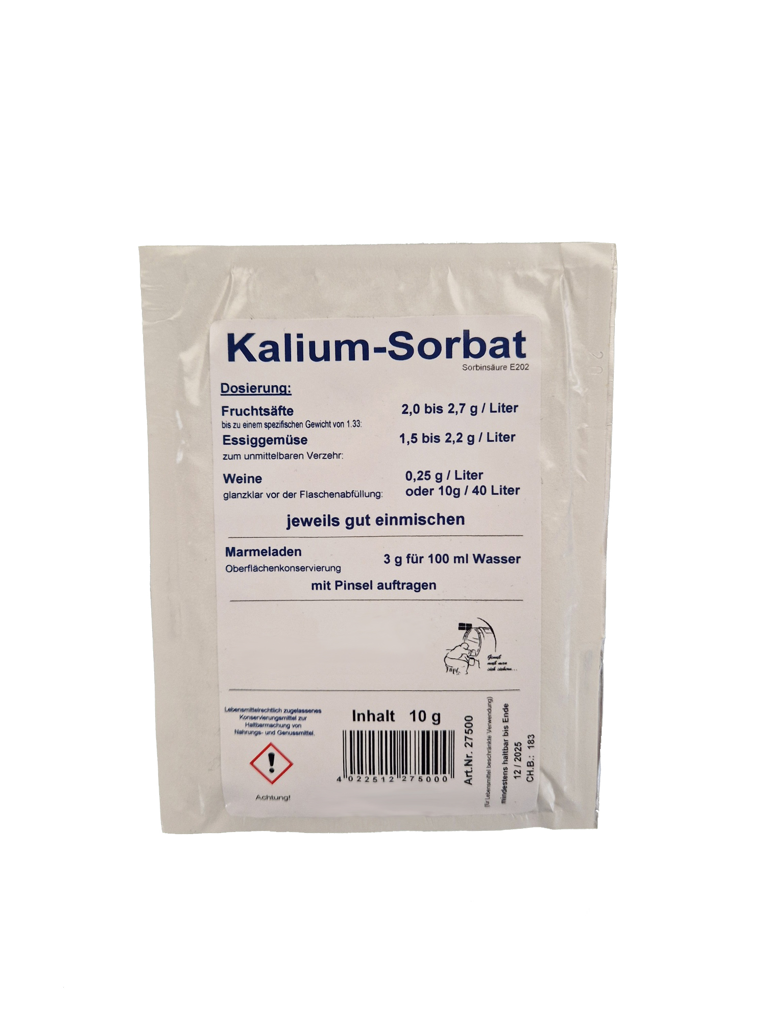 Kaliumsorbat E202, 10 g Gebinde