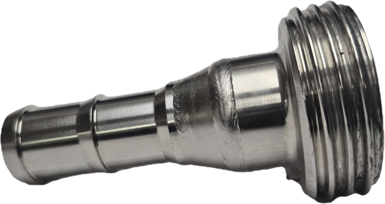 Threaded hose connector VA 1/3 WKN. with solid grommet 19 mm