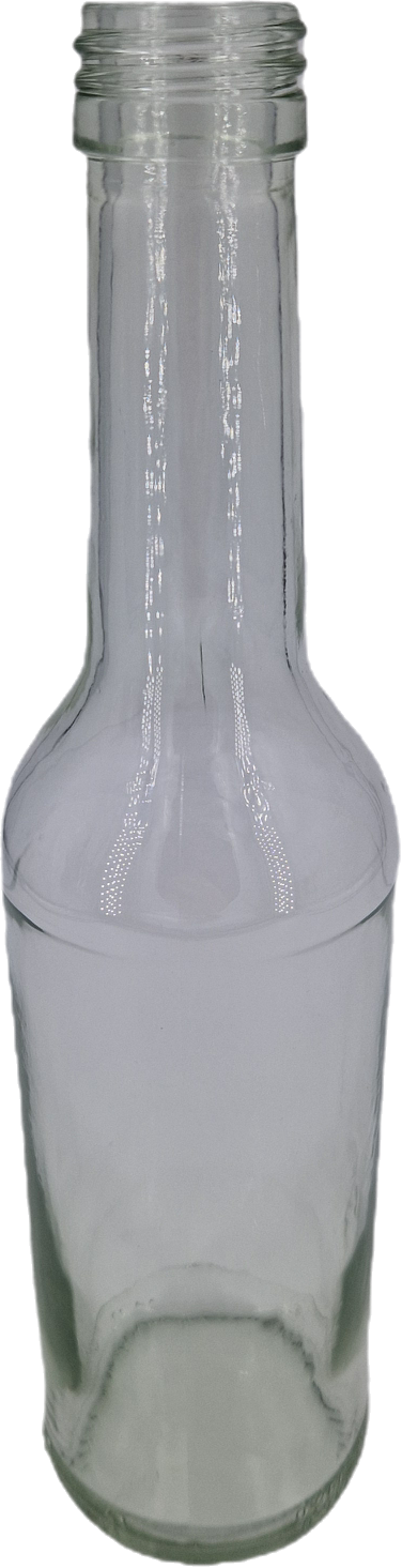 Flasche Geradhals 350 ml, weiß, PP28
