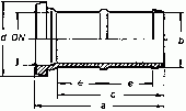 K-Schlauchstutzen massiv f. lichte Weite DN 100