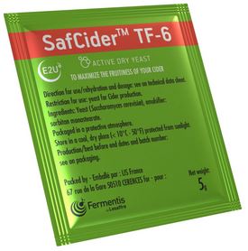 Trockenreinzuchthefen SafCider TF-6,  5 g Gebinde
