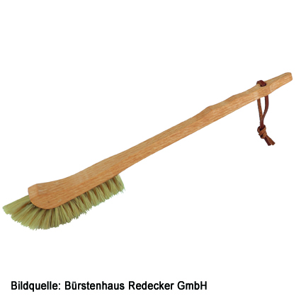 Flaschenbürste Holz 30 x 2 cm Besatz: Rosshaar (weich) für Flaschen mit großer Öffnung