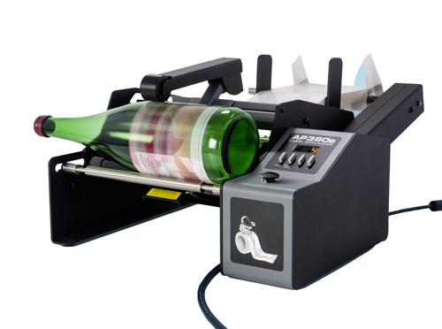Halbautomat Etikettiermaschine AP380e - für Bauch oder Bauch- und Rückenetikett von einer Rolle