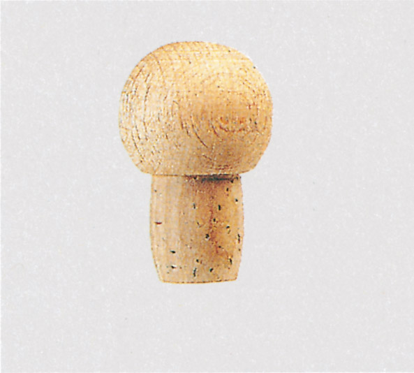 Holz-Griffkorken mit Kugelgriff 19/16