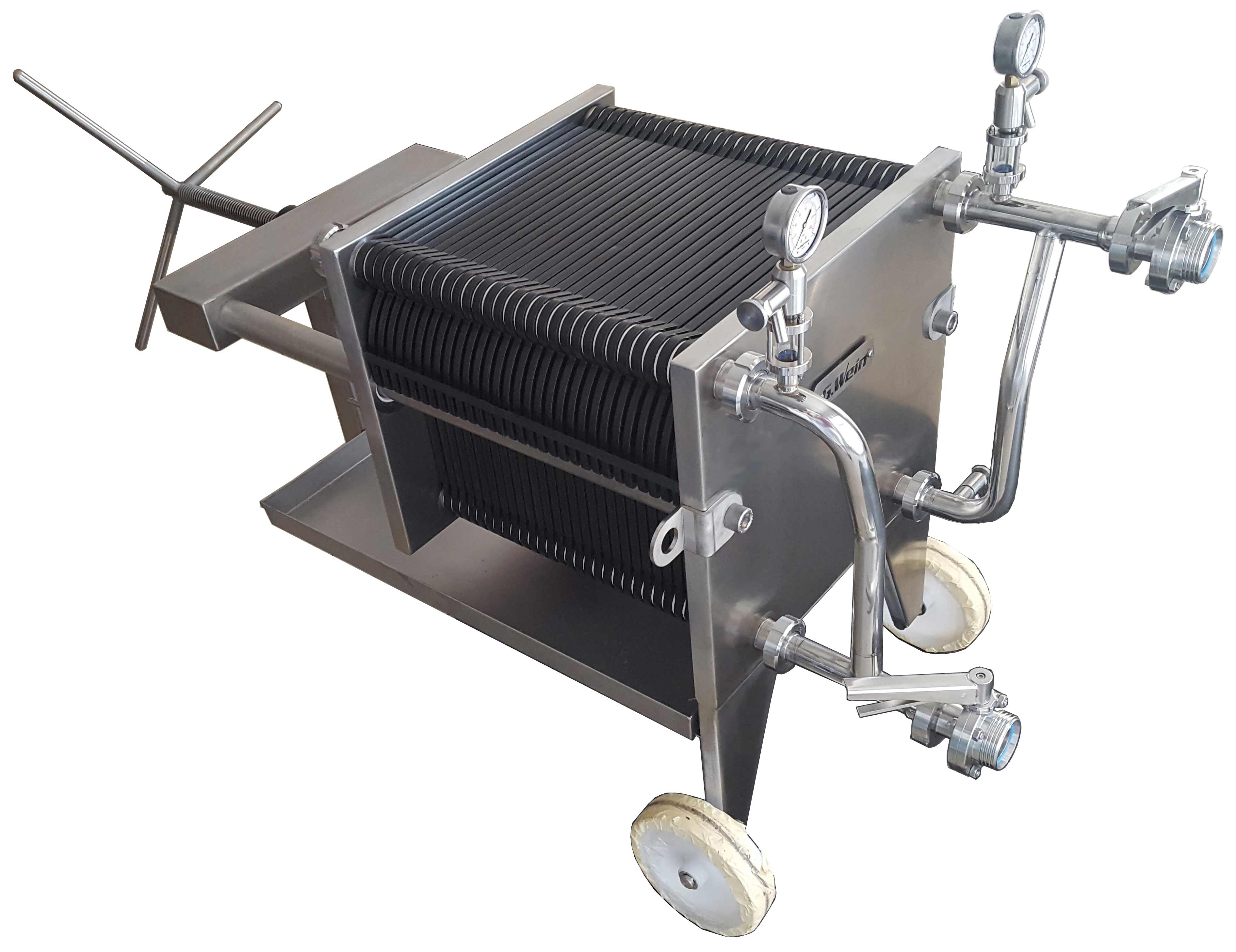Schichtenfilter 40x40, Gestell für max. 30 Platten, inkl. 30 KU Filterplatten
